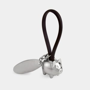 Llavero Puerquito Con Placa